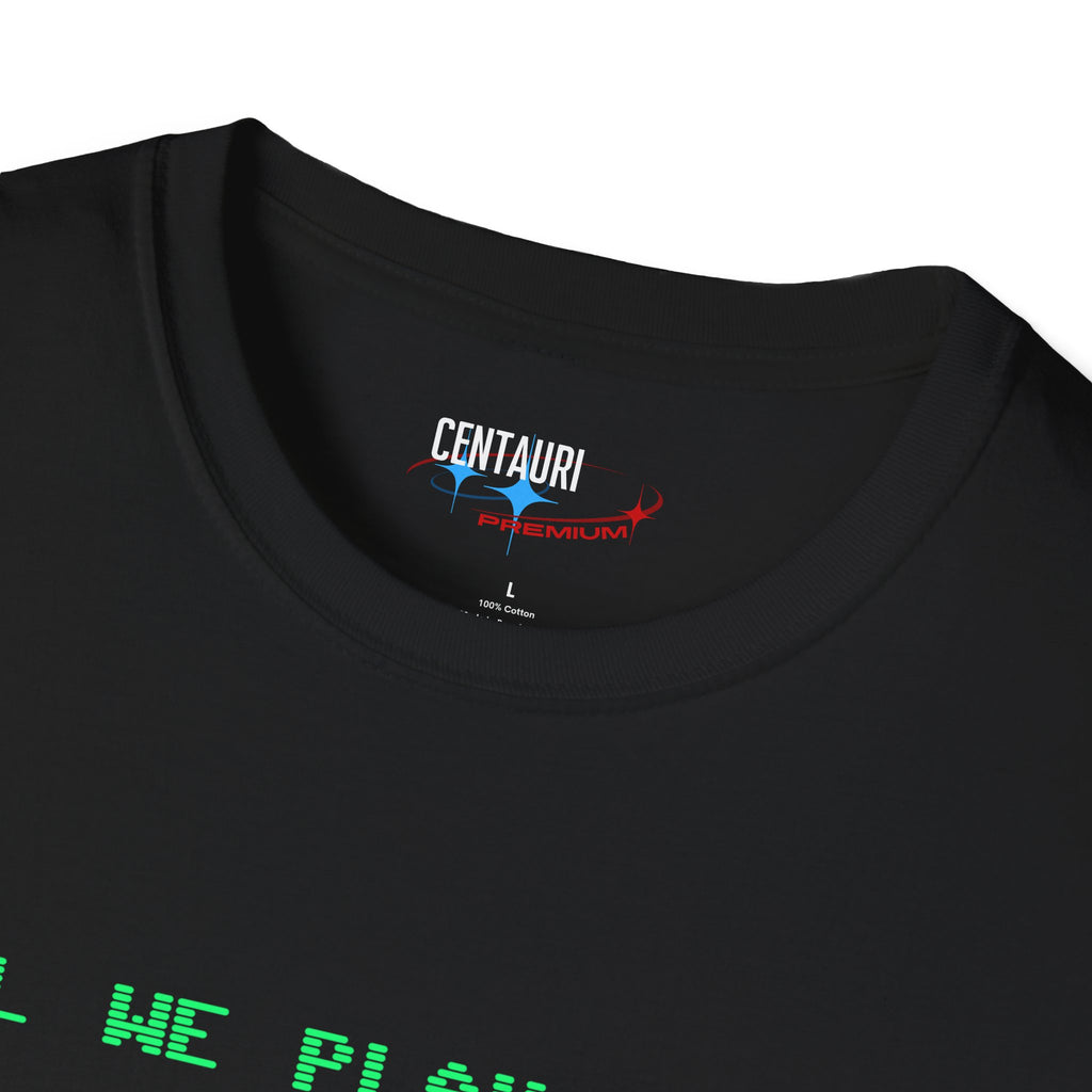 Shall We Play a Game? Green CRT Text T-Shirt | WarGames Retro AI Tee