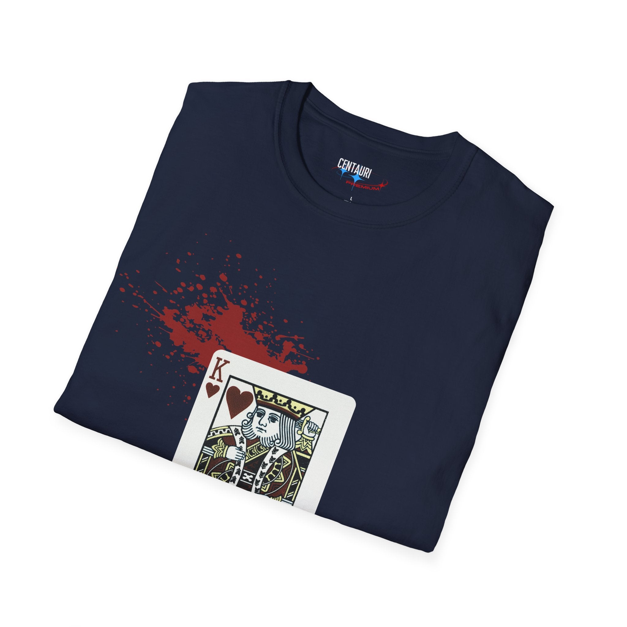 King of Hearts Suicide King Playing Card T-Shirt | Dark Card Art