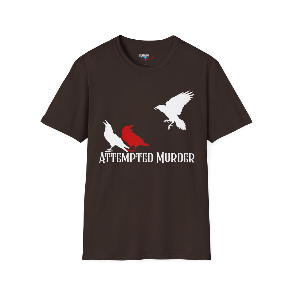 Attempted Murder Crow Design T-Shirt | Crow Silhouette Tee