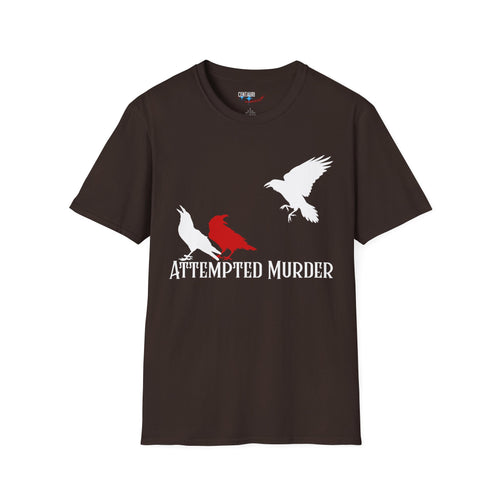 Attempted Murder Crow Design T-Shirt | Crow Silhouette Tee