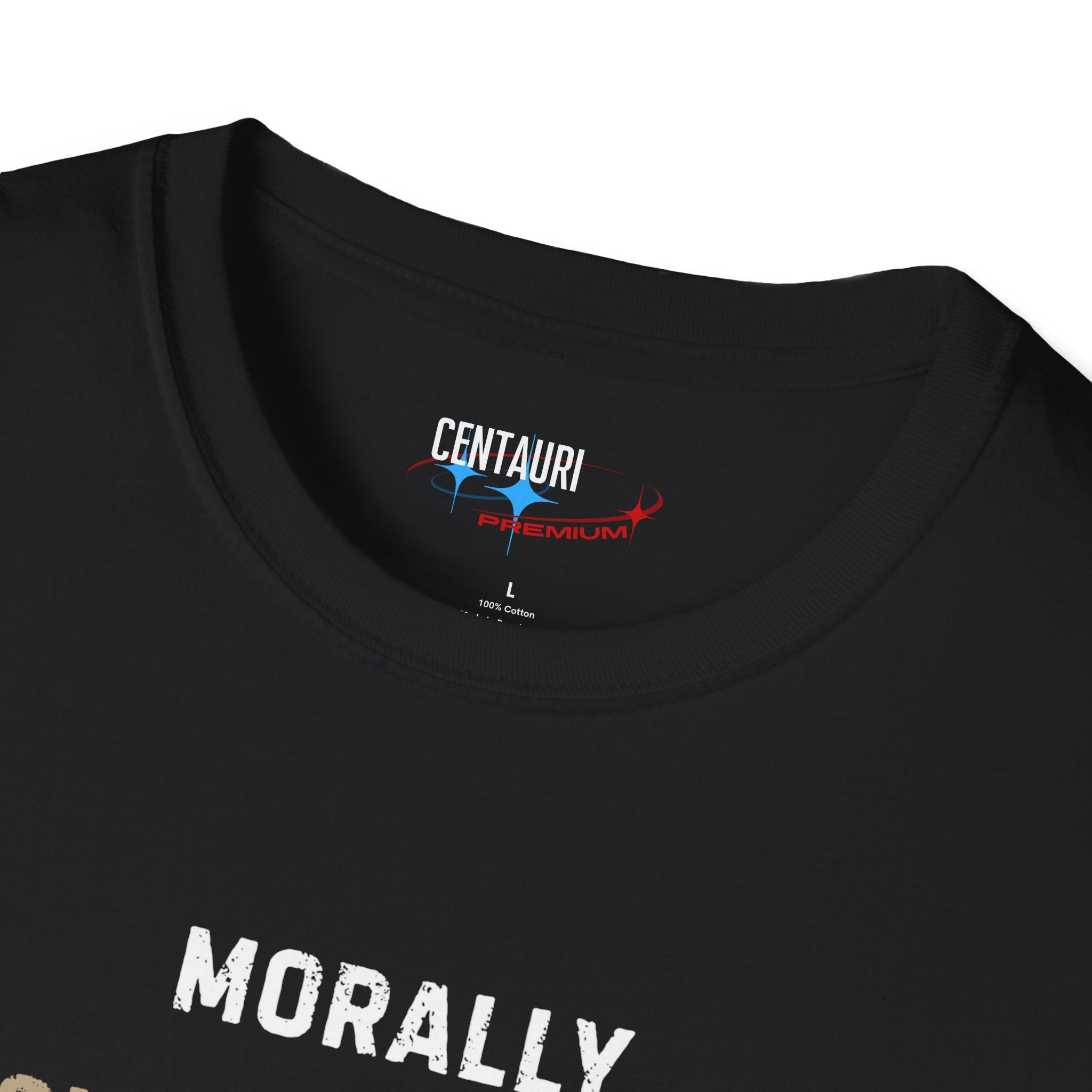 Morally Nuanced T-Shirt | Text Graphic, Black Tee, Sarcastic