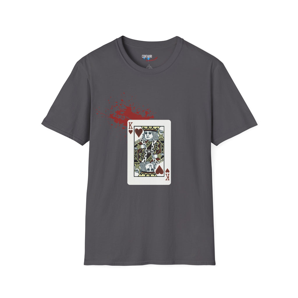 King of Hearts Suicide King Playing Card T-Shirt | Dark Card Art