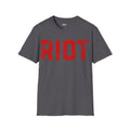 Riot Distressed Text T-Shirt | Red Riot Graphic Tee, Urban Streetwear