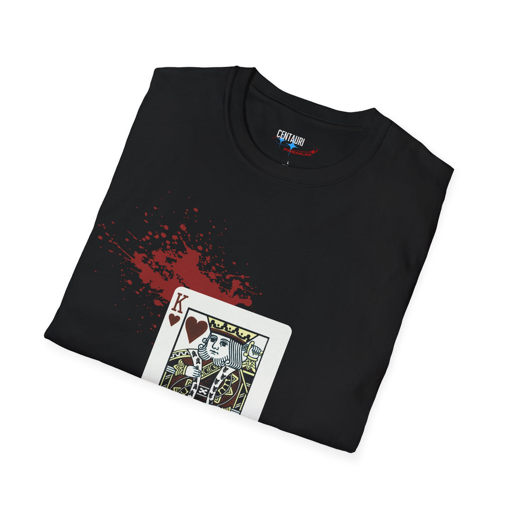 King of Hearts Suicide King Playing Card T-Shirt | Dark Card Art
