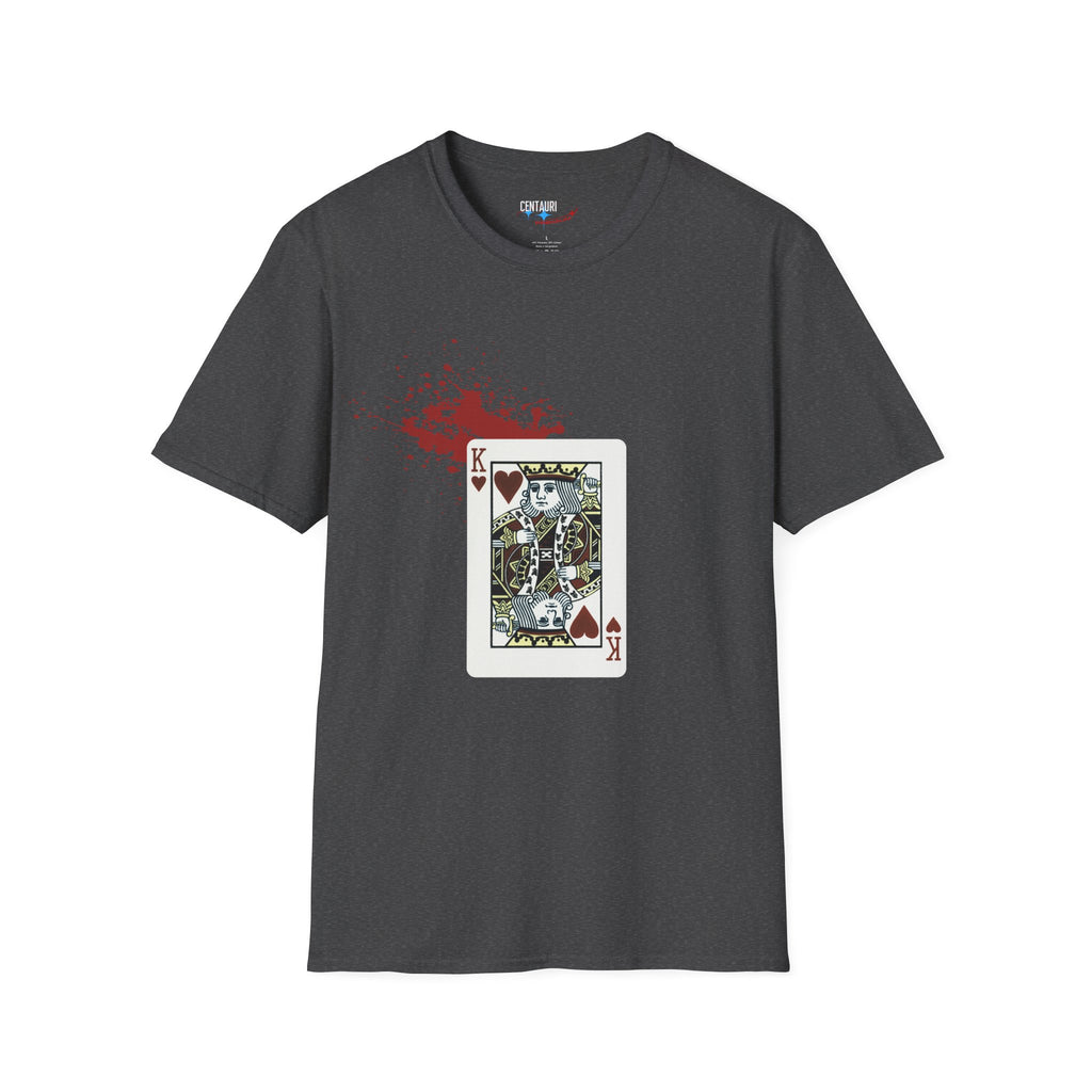 King of Hearts Suicide King Playing Card T-Shirt | Dark Card Art